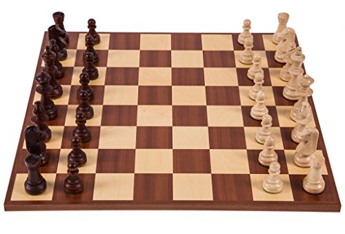 Square - Pro Schach Set Nr. 6 - Europa - Schachbrett + Schachfiguren Staunton 6 - Schachspiel aus Holz von SQUARE GAME