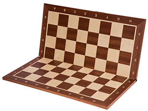 Square - Pro Schachbrett Nr. 5 - Mahagoni SK - Faltbar - Feld 50 mm - Schachspiel aus Holz von SQUARE GAME