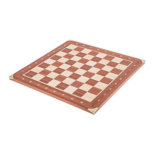 Square - Professionelles Schachbrett aus Holz Nr. 5 Mahagoni COR - Feld 50 x 50 mm - Schachspiel aus Holz von SQUARE GAME