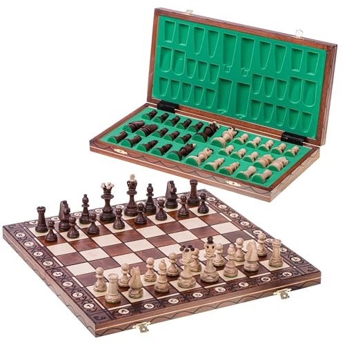 Square - Schach Schachspiel Consul - Schachfiguren & Schachbrett aus Holz - 48 x 48 cm von SQUARE GAME