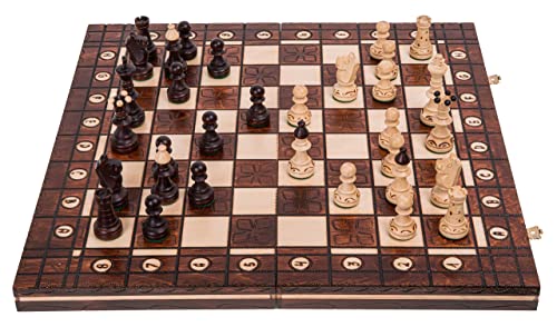 Schach CONSUL LUX 48 x 48 cm Schachspiel und Schachfiguren Holz SQUARE 