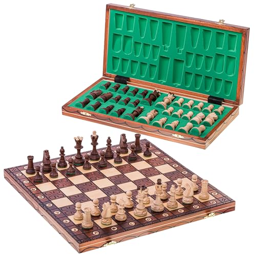 Square - Schach Schachspiel - JUNIOR LUX - 41 x 41 cm - Schachfiguren & Schachbrett aus Holz Square - Schach Schachspiel - JUNIOR LUX - 41 x 41 cm - Schachfiguren & Schachbrett aus Holz von SQUARE GAME