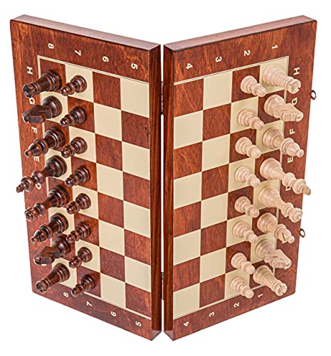 Square - Schach Schachspiel - MAGNETISCHE Staunton Nr 4 - Schachfiguren & Schachbrett aus Holz von SQUARE GAME