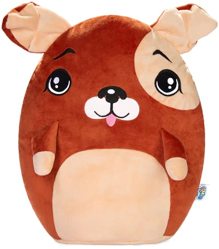 SQUISHBRUBIES Hugo der Hund - 35 cm Kuscheltier - Superweiches Plüsch Stofftier - Plüschtier zum Kuscheln, Verschenken und Sammeln - Braun SQUISHBRUBIES Hugo der Hund - 35 cm Kuscheltier - Superweiches Plüsch Stofftier - Plüschtier zum Kuscheln, Verschenken und Sammeln - Braun von SQUISHBRUBIES