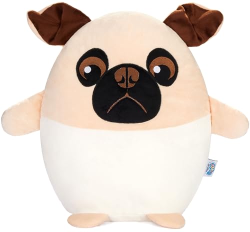 SQUISHBRUBIES Max der Mops - 35 cm Kuscheltier - Superweiches Plüsch Stofftier - Plüschtier Hund zum Kuscheln, Verschenken und Sammeln - Beige SQUISHBRUBIES Max der Mops - 35 cm Kuscheltier - Superweiches Plüsch Stofftier - Plüschtier Hund zum Kuscheln, Verschenken und Sammeln - Beige von SQUISHBRUBIES