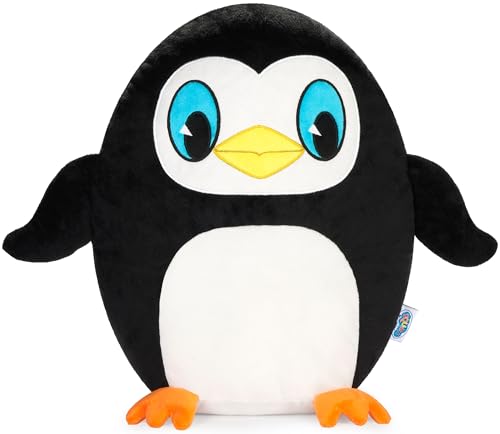 SQUISHBRUBIES Percy der Pinguin - 35 cm Kuscheltier - Superweiches Plüsch Stofftier - Plüschtier zum Kuscheln, Verschenken und Sammeln - Schwarz und Weiß von SQUISHBRUBIES
