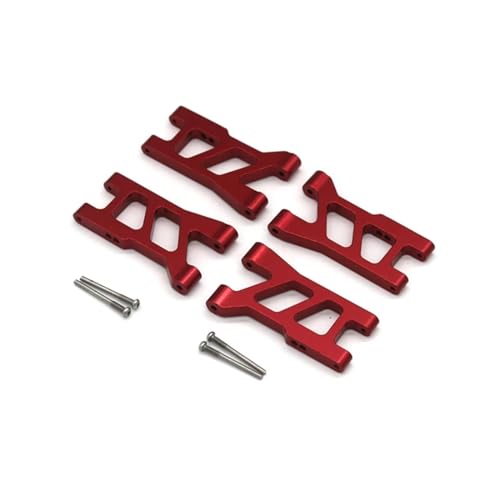 4-teiliges Metall-Vorder- Und Hinterrad-Querlenker-Set 7630; for Traxxas for Latrax for Teton 1/18 RC-Auto-Upgrade-Teile Zubehör (Color : Red) von SREEJA