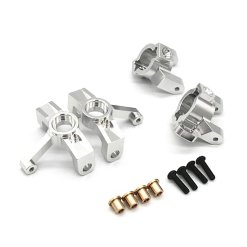 C-Naben-Trägerset Aus Metall for Lenkungsbecher, for FMS for ROCHOBBY 1/6 1941 MB for Willys, for Jeep RC-Car-Upgrade-Teile, Zubehör (Color : Silver) von SREEJA