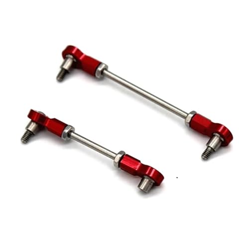 Metall Lenkgestänge Servo Rod Set; for Wltoys 284131 K969 K979 K989 K999 P929 P939 1/28 RC Auto Upgrade Teile (Color : Red) von SREEJA