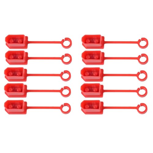 SREEJA 5/10 Stück XT60-Stecker, Gummiklemme, isolierte Schutzhülle, Kappengehäuse, geeignet for RC-Lipo-Akkus (Color : 10pcs Red) von SREEJA