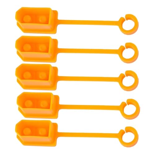 SREEJA 5/10 Stück XT60-Stecker, Gummiklemme, isolierte Schutzhülle, Kappengehäuse, geeignet for RC-Lipo-Akkus (Color : 5pcs Orange) von SREEJA