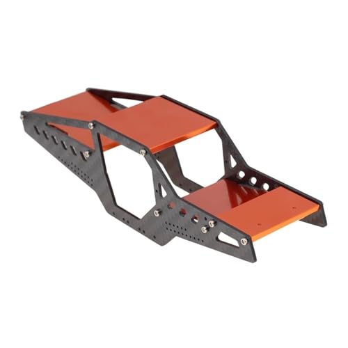 SREEJA Kohlefaser &Aluminiumrahmen Karosserie Überrollkäfig, for Axial SCX24 90081 AXI00001 1/24 RC Crawler Car Upgrade Teile (Color : Orange) von SREEJA
