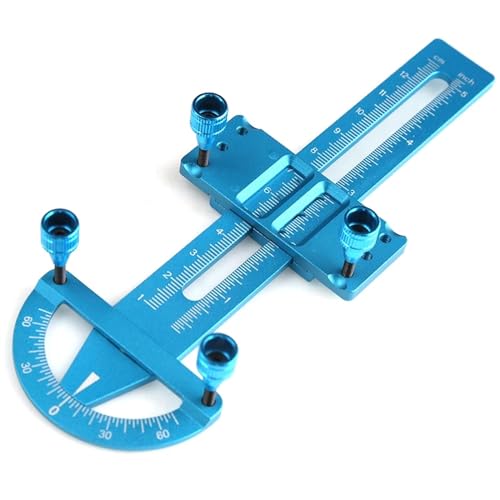 SREEJA Metall-Stoßdämpfer-Lineal Stoßsynchronisierer RC-Auto-Werkzeugbereich 12 cm, for 1/8 1/10 1/12 1/16 1/18 1/24 RC-Auto (Color : Blue) von SREEJA