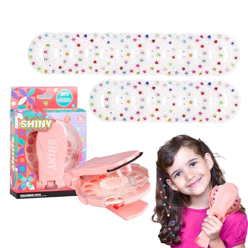 SRJQXH Haar Bedazzler Set, Haarschmuck Mädchen mit 360 Diamanten, Diamond Hair Machine für DIY Kreative Haarflechtung & Dekoration, inkl. 24 Ersatz-Diamantaufkleber für Mädchen-Haarschmuck SRJQXH Haar Bedazzler Set, Haarschmuck Mädchen mit 360 Diamanten, Diamond Hair Machine für DIY Kreative Haarflechtung & Dekoration, inkl. 24 Ersatz-Diamantaufkleber für Mädchen-Haarschmuck von SRJQXH