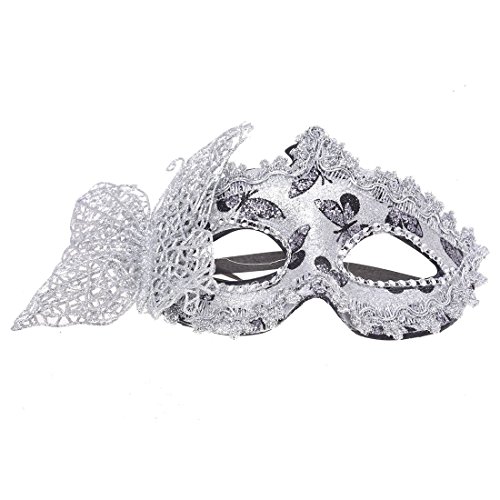 SRMAN Venezianische Maske Karneval Kunststoff Halloween Party Performance Silber von SRMAN