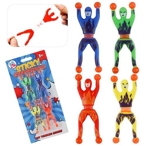4 x Fensterwanderer, klebrige Superhelden, dehnbare Männer, klebrige Wandkrabber, Kinder-Partygeschenke, Partytütenfüller, lustiges Geschenk, Sommerspielzeug, Goodie-Tütenfüller, Wandkletterer, 4 x Fensterwanderer, klebrige Superhelden, dehnbare Männer, klebrige Wandkrabber, Kinder-Partygeschenke, Partytütenfüller, lustiges Geschenk, Sommerspielzeug, Goodie-Tütenfüller, Wandkletterer, von SRV Hub