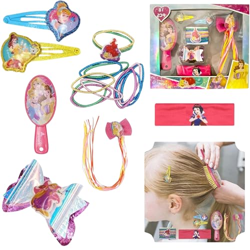 Disney Princess 18-teiliges Haarschmuck-Set für Mädchen - Haarspangen, Bürste, Haarbänder und Stirnbänder - Schönheits-Geschenkset für Kinder ab 3 Jahren - Ideal für Weihnachts- und Disney Princess 18-teiliges Haarschmuck-Set für Mädchen - Haarspangen, Bürste, Haarbänder und Stirnbänder - Schönheits-Geschenkset für Kinder ab 3 Jahren - Ideal für Weihnachts- und von SRV Hub