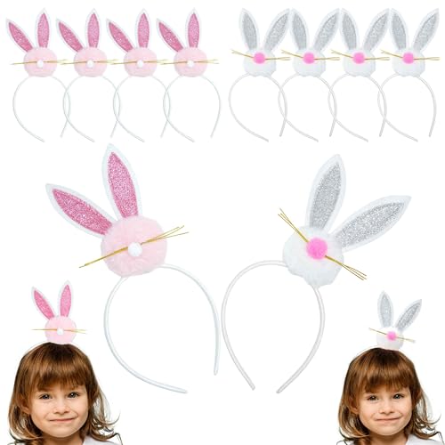 SRV Hub 10 x Osterhasen-Stirnbänder mit rosa Pompons – niedliche Tierhaarbänder zum Verkleiden – weiße Neuheit Kostüme, unverzichtbare Kopfbedeckung für festliche Osterpartys SRV Hub 10 x Osterhasen-Stirnbänder mit rosa Pompons – niedliche Tierhaarbänder zum Verkleiden – weiße Neuheit Kostüme, unverzichtbare Kopfbedeckung für festliche Osterpartys von SRV Hub