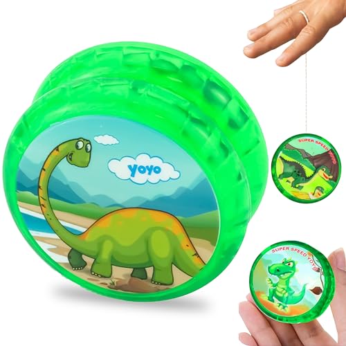 SRV Hub Leuchtendes Yo-Yo, grünes Dinosaurier-Design, automatische Rückkehr, Yo-Yo für Kinder, Anfänger, Spieler, Hochgeschwindigkeits-Kunststofflager, unterhaltsam, professionelles Loop-Yo-Yo, String SRV Hub Leuchtendes Yo-Yo, grünes Dinosaurier-Design, automatische Rückkehr, Yo-Yo für Kinder, Anfänger, Spieler, Hochgeschwindigkeits-Kunststofflager, unterhaltsam, professionelles Loop-Yo-Yo, String von SRV Hub