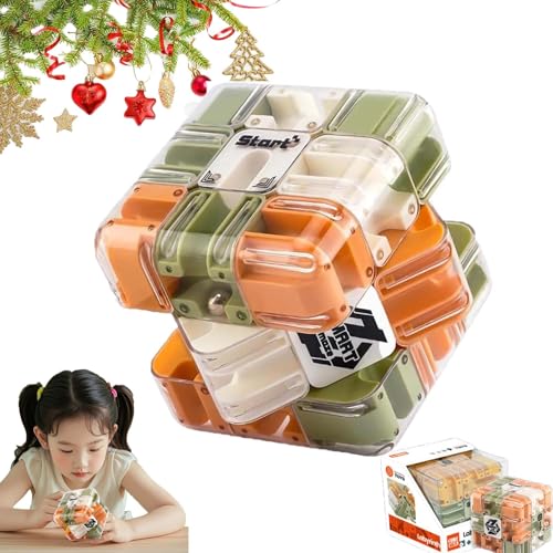 Gettoreach Large Labyrinth 3D Puzzle Maze Cube - Engaging Brain Teaser Toy,High - Difficulty Puzzle, 3D Maze Magic Cube & Ball, Brain Training (1PCS) von SRXY