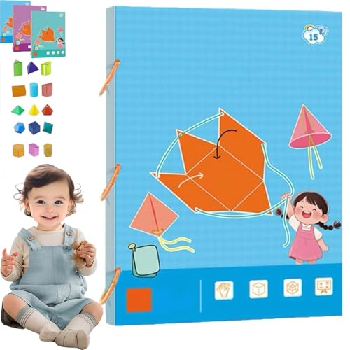 Pull String 3D Geometry Learning Book,Calculation Material for Volume Formula Derivation with 9/12/15 Solids,Teach Volume & Surface Area Formulas, Safe Braided Rope Design (15-Model) von SRXY