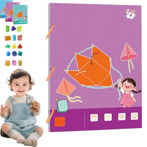 Pull String 3D Geometry Learning Book,Calculation Material for Volume Formula Derivation with 9/12/15 Solids,Teach Volume & Surface Area Formulas, Safe Braided Rope Design (9-Model) von SRXY