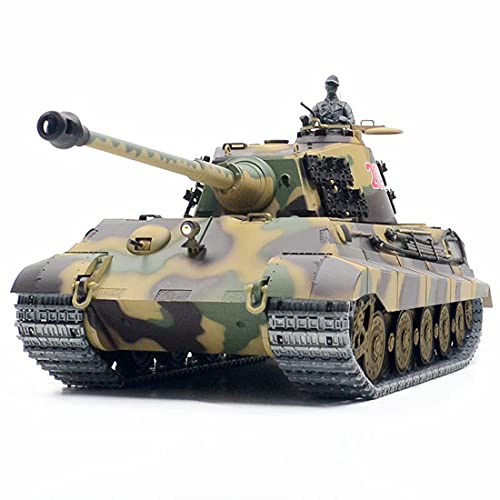 SRYC Ferngesteuerter Panzer Königstiger 1 16 Modell, Deutscher Tiger King Panzer 2.4G königstiger Panzer Modell, RC Militärpanzer mit Sound Light Smoke Shooting Effekt von SRYC