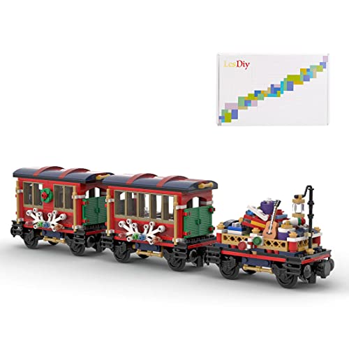 SRYC Modular Weihnachtszug Bausteine, Klemmbausteine Weihnachten Zug Modell, MOC Weihnachten Zug Bausatz Kompatibel mit Lego (575 Teile) von SRYC
