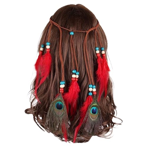 SRZYMJ Boho Haarschmuck Indianer Schmuck für Damen, Quaste Geflochten Feder Stirnband für Karneval; Quaste Zubehör Hippie Dekoration Cosplay Verkleiden Federschmuck Böhmische Indisch Haarbänder SRZYMJ Boho Haarschmuck Indianer Schmuck für Damen, Quaste Geflochten Feder Stirnband für Karneval; Quaste Zubehör Hippie Dekoration Cosplay Verkleiden Federschmuck Böhmische Indisch Haarbänder von SRZYMJ