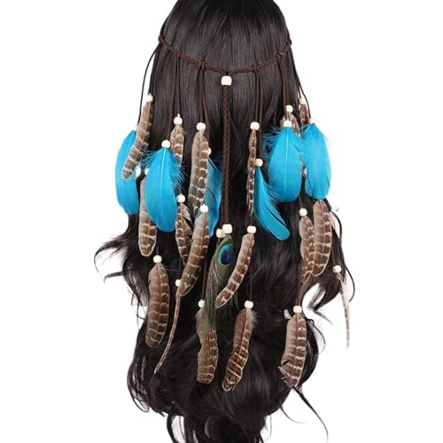 SRZYMJ Boho Haarschmuck Indianer Schmuck für Damen, Quaste Geflochten Feder Stirnband für Karneval; Quaste Zubehör Hippie Dekoration Cosplay Verkleiden Federschmuck Böhmische Indisch Haarbänder SRZYMJ Boho Haarschmuck Indianer Schmuck für Damen, Quaste Geflochten Feder Stirnband für Karneval; Quaste Zubehör Hippie Dekoration Cosplay Verkleiden Federschmuck Böhmische Indisch Haarbänder von SRZYMJ