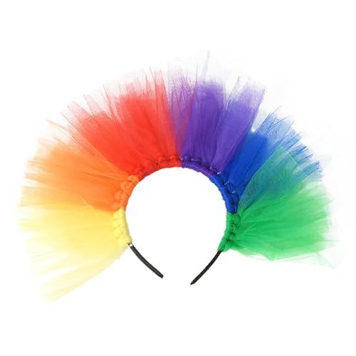 SRZYMJ Karneval Haarreif mit Wackel Spiralen Kugeln Clown Kostüm Regenbogen Haarband Bommeln Pompon Stirnband mit Glitzersteine Aufkleber Fasching Kostüm Accessoire für Karneval Mottoparty SRZYMJ Karneval Haarreif mit Wackel Spiralen Kugeln Clown Kostüm Regenbogen Haarband Bommeln Pompon Stirnband mit Glitzersteine Aufkleber Fasching Kostüm Accessoire für Karneval Mottoparty von SRZYMJ