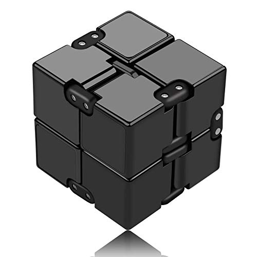 Funxim Infinity Cube, Unendlicher Würfel Spielzeug, Magic Unendlicher Flip Würfel Dekompression Spielzeug, Tötungs Zeit Zappeln Spielwaren Stressabbau Würfel (Schwarz) von Funxim