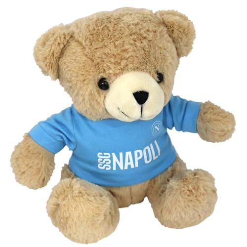 SSC NAPOLI Plüschbär, 24 cm, hellblau, Schriftzug, Retro Nummer 10 von SSC NAPOLI