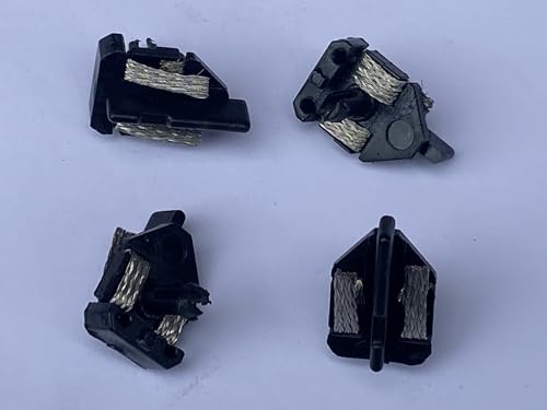 SSC Slot Cars Ersatzteile, 4 Easyfit Long Stem Car Guide Blades mit Zöpfen und 8 Ösen Kompatibel für Scalextric Slot Cars Modelle, Spielzeug DIY Teile Zubehör mit Geflecht von SSC TYRES
