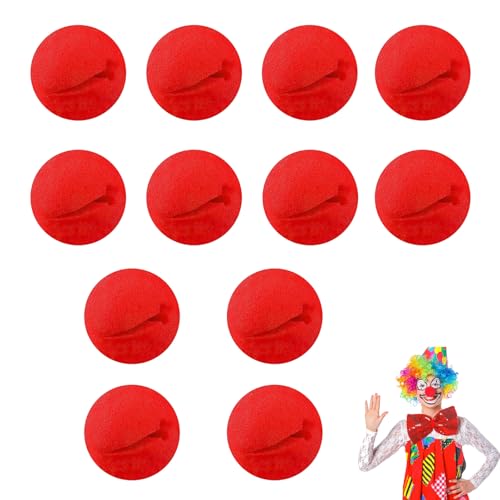 12 Stück Clownsnasen Rot, Clown Nase Rot, Clown Nase Erwachsene, Rote Nasen, Red Nose, Kostüm Clown Nase, für Kinderschminke Partys Karneval Fasching Zirkus Halloween Cosplay 12 Stück Clownsnasen Rot, Clown Nase Rot, Clown Nase Erwachsene, Rote Nasen, Red Nose, Kostüm Clown Nase, für Kinderschminke Partys Karneval Fasching Zirkus Halloween Cosplay von SSHUIKKAI