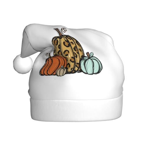 SSIMOO Kürbis Erwachsene flauschige Weihnachtsmütze - festliche Dekoration Kopfbedeckung für Partys und Feiertage von SSIMOO