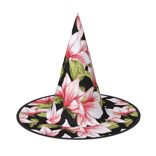 SSIMOO Lustiger Halloween-Partyhut, mit pinken Blumen, Kostümzubehör für Halloween-Party-Dekoration, von SSIMOO