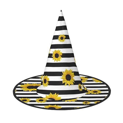 SSIMOO Stilvolle Sonnenblumen Halloween Partyhut, lustige Halloween-Hut, macht die Party mehr Spaß, machen Sie zum Fokus der Party von SSIMOO