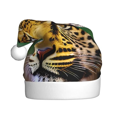 SSIMOO Weihnachtsmütze aus Plüsch mit gelbem Leopardenmuster für Erwachsene, festlicher Partyhut, ideales Party-Accessoire für Versammlungen SSIMOO Weihnachtsmütze aus Plüsch mit gelbem Leopardenmuster für Erwachsene, festlicher Partyhut, ideales Party-Accessoire für Versammlungen von SSIMOO
