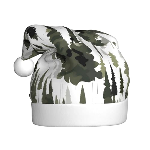 SSIMOO Weiße Bäume Camo Muster Weihnachtsmützen Erwachsene Weihnachtsmützen, Urlaubsparty-Zubehör, beleuchten Sie die Party SSIMOO Weiße Bäume Camo Muster Weihnachtsmützen Erwachsene Weihnachtsmützen, Urlaubsparty-Zubehör, beleuchten Sie die Party von SSIMOO