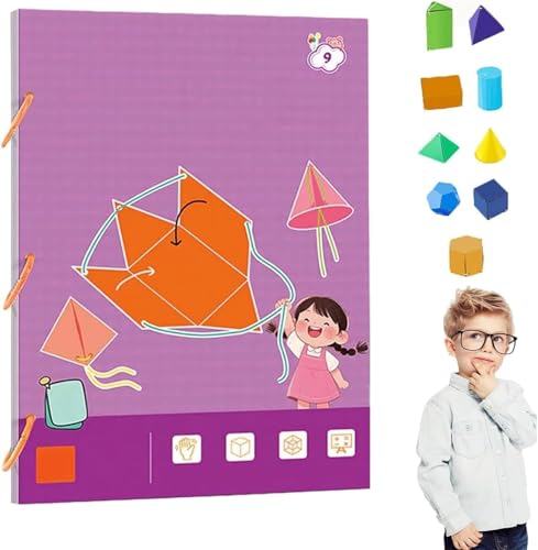 3D-Geometrie-Lernbuch mit Zugschnur, Geometrie für Anfänger mit 9/12/15 Feststoff-geometrischen Modellen, sicheres geflochtenes Seil-Design, lehrt Volumen- und Oberflächenbereichsformeln, für Kinder 3D-Geometrie-Lernbuch mit Zugschnur, Geometrie für Anfänger mit 9/12/15 Feststoff-geometrischen Modellen, sicheres geflochtenes Seil-Design, lehrt Volumen- und Oberflächenbereichsformeln, für Kinder von SSJM