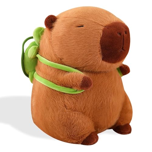 SJkeji Capybara Kuscheltier, Niedliches Capybara Kuscheltier mit Schildkrötenrucksack, Capybara Plüschtier Puppe, Niedliche Capybara Plushies für Kinder und Home Deko SJkeji Capybara Kuscheltier, Niedliches Capybara Kuscheltier mit Schildkrötenrucksack, Capybara Plüschtier Puppe, Niedliche Capybara Plushies für Kinder und Home Deko von SSJkeji