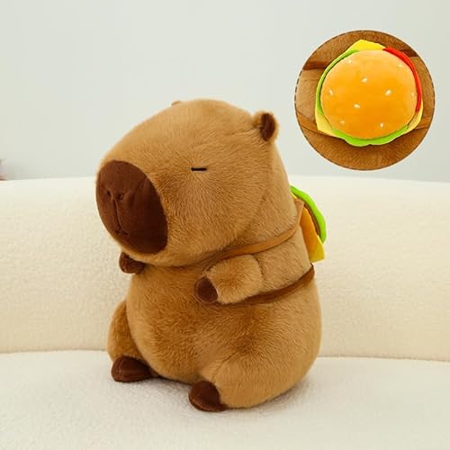 SSJkeji Capybara Kuscheltier, Niedliches Capybara Kuscheltier mit Schildkrötenrucksack, Capybara Plüschtier Puppe, Niedliche Capybara Plushies für Kinder und Home Deko（HBB） von SSJkeji