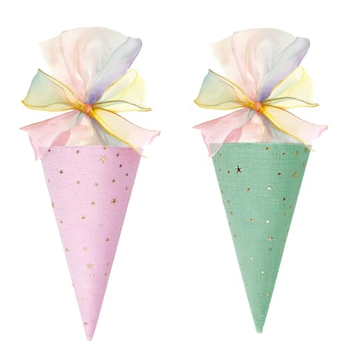 SSKHE 2 STK Kleine Schultüte - Mini Schultüte Kita Tüte Kindergarten Schultüte Geschwistertüte, Rosa+Grün, Einschulungsgeschenk für Schüler Jungen Mädchen SSKHE 2 STK Kleine Schultüte - Mini Schultüte Kita Tüte Kindergarten Schultüte Geschwistertüte, Rosa+Grün, Einschulungsgeschenk für Schüler Jungen Mädchen von SSKHE