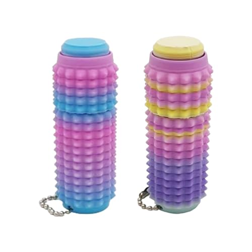 SSKHE 2 Stücke Little Ouchies Pain Fidget Sensorik Spielzeug Für Erwachsene Keychain Portable Pocket Mini Fidget Toys Erwachsene Spiky Grippie Stim Keychain für Stressabbau und Fokus Kinder und Erwach von SSKHE
