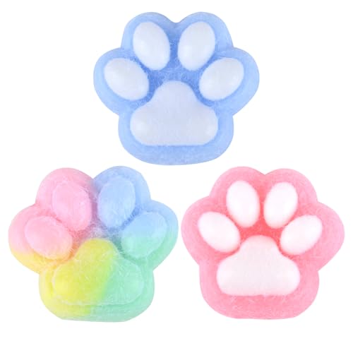 SSKHE 3 Stück Quetschspielzeug in Form einer Katzenpfote, sensorisches Spielzeug aus Silikon, Anti-Stress, Katzenpfotenspielzeug aus weichem Fell für Mädchen, Geschenk für Kinder Mädchen/Jungen zum SSKHE 3 Stück Quetschspielzeug in Form einer Katzenpfote, sensorisches Spielzeug aus Silikon, Anti-Stress, Katzenpfotenspielzeug aus weichem Fell für Mädchen, Geschenk für Kinder Mädchen/Jungen zum von SSKHE