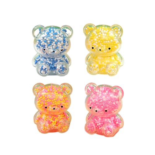 SSKHE 4 Stück Kleiner Bär Fudge Presser Spielzeug, Stressabbau, Entspannung und Stressabbau, Geburtstagsgeschenke für Erwachsene und Kinder SSKHE 4 Stück Kleiner Bär Fudge Presser Spielzeug, Stressabbau, Entspannung und Stressabbau, Geburtstagsgeschenke für Erwachsene und Kinder von SSKHE