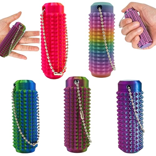 SSKHE ‌5 Stück Little Ouchies Schmerz Fidget Spielzeug 3D gedruckt Spiky Schlüsselanhänger Grippie Stim Sensorisches Spielzeug für Fokus und Angstmanagement, Stresslinderung, Erwachsene, Teenager von SSKHE