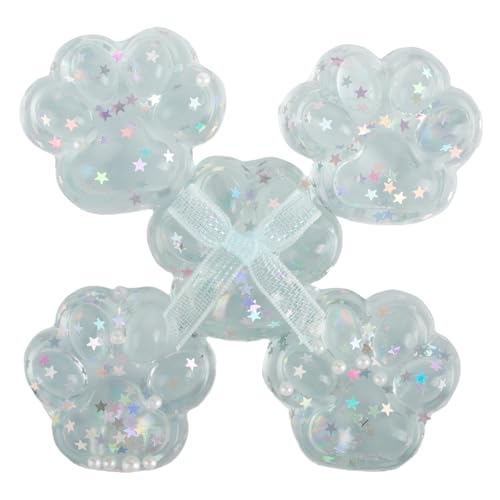 SSKHE 5 Stück Mini Glitter Blue Cat Claw Fudge, niedlich, fufu Stress Relief Toy, super weich, extrudiertes Katzenspielzeug, Angstgefühle, niedlich, Glitzer, blaue Katze, 5 Stück SSKHE 5 Stück Mini Glitter Blue Cat Claw Fudge, niedlich, fufu Stress Relief Toy, super weich, extrudiertes Katzenspielzeug, Angstgefühle, niedlich, Glitzer, blaue Katze, 5 Stück von SSKHE