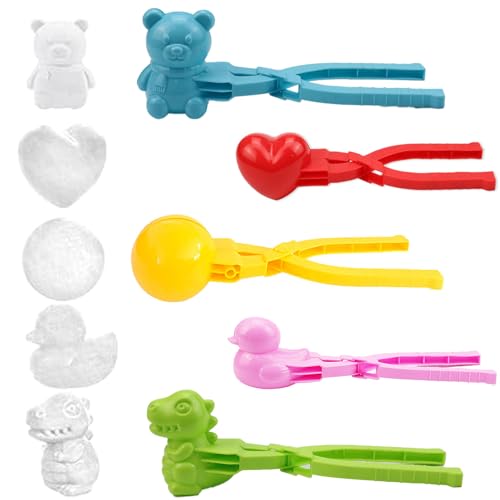 SSKHE 5 Stück Schneeballmaschine,Plastikschneeballclip,Winter-Schneeball-Maschinen-Clip,Griff-Schneeball-Clip,Schneeballhalter,Winter-Schneeballmaschine für Schneeballschlachten von SSKHE